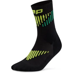 Socken Damen Core Run Merino mid, schwarz/lime 34_37