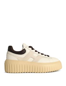 Sneaker in pelle bianca H-strisce