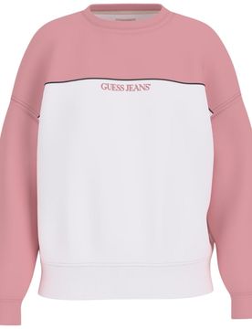 Felpa bianca e rosa W5RQ26 K68I4 F6EJ