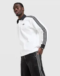 Stripes Rugby Long Sleeve Polo Shirt - Herren, Weiss - male - Size: XL