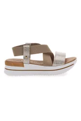 Sandali Beige Con Elastici e Platform Cafe' Cost 272045 38