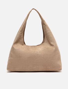 Croquis sac hobo grand effet daim avec imprimé animalier gravé