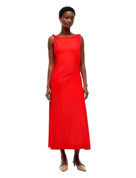 Robe Midi Sans Manches Ww0ww50041 Fire Red XL