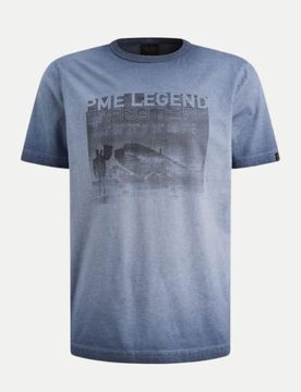 T-Shirt mit Fotoprint Blau L