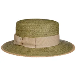 Cannaregio Raffia Boater Hat - olive - Damen - Size: One Size