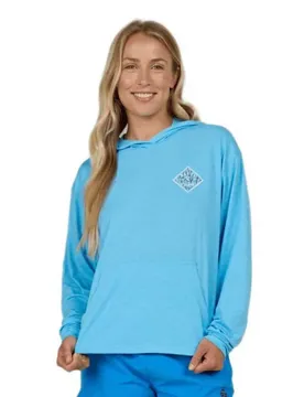 Rash Guard à Manches Longues Et à Capuche Tippet Fill Tech Pool Blue XL