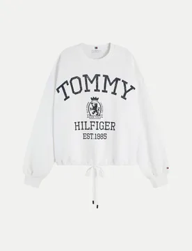Sweatshirt mit Logo-Schriftzug Weiß M - Tommy hilfiger - FashionsVida