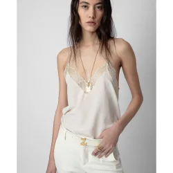 Zadig & Voltaire - Top de mujer Christy lencero de seda