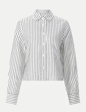 Closed Gestreifte Hemdbluse Weiß S - Closed - FashionsVida