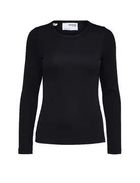 Maglietta a maniche lunghe SLFDIANNA nero XL - Selected Femme - FashionsVida