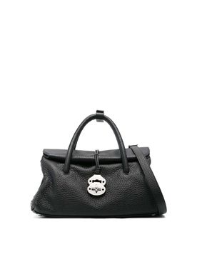 Borsa di dotta di centauro in pelle nera