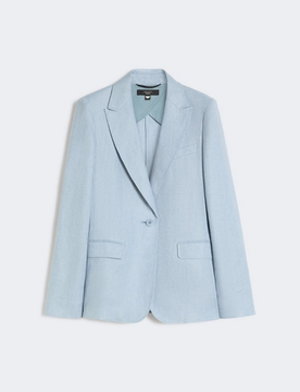 Giacca in lino donna azzurro