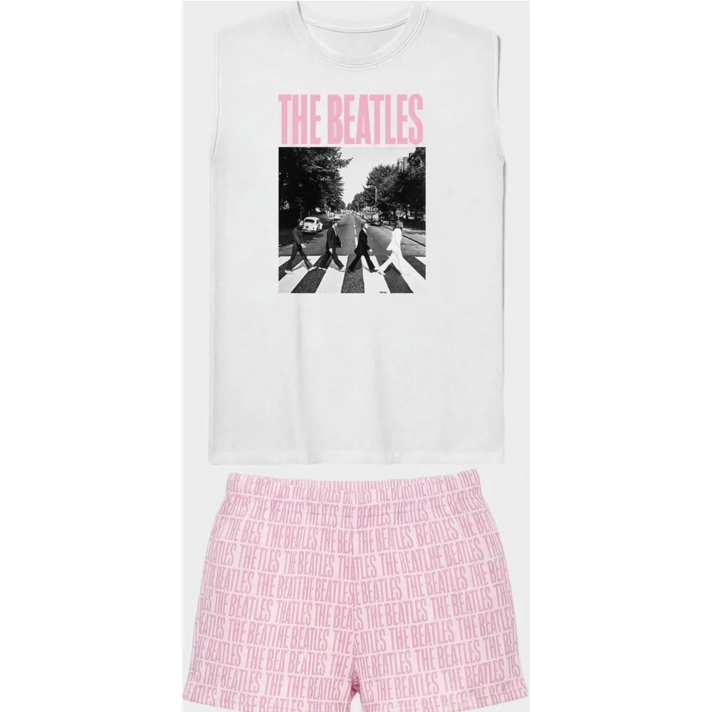 Pijama corto de mujer estampado The Beatles - Gisela - FashionsVida