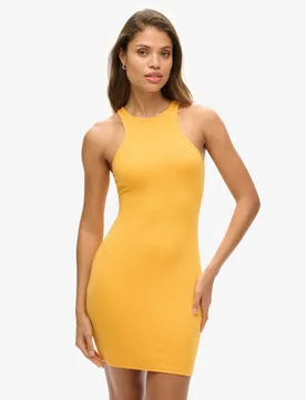 Superdry Damen Gelb Jersey Racer Minikleid, Größe: 40 - 49.99 - FashionsVida