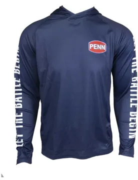 Pro Hooded Uv Long Sleeve T-shirt Marine Blue 2XL Men - Penn - FashionsVida