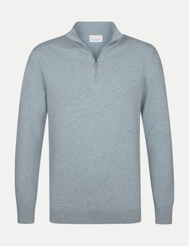 Pullover mit Reißverschluss Blau L