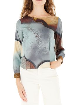 Blusa maniche lunghe TURCHESE 40