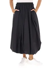 Gonna a pieghe NERO L