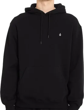 Sweat à capuche en coton - Single Stone Pull Over Black en Coton - Taille S - Noir - Volcom - FashionsVida