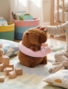 Peluche Capibara con Unicorno - marrone dorato