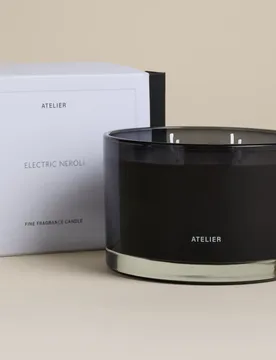 Electric Neroli 4 Wick Candle Black Mix - Atelier - FashionsVida