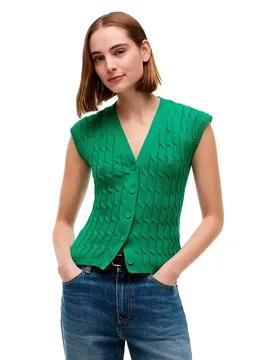 Gilet Di Maglia Ww0ww50075 Courtside Green S - Tommy hilfiger - FashionsVida