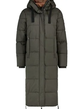 Wintermantel - EXTRA LONG PUFFER COAT WITH ZIPPERS AT SIDE - M bis XL - für Damen - Größe XL - grün - Frauen - female - Sublevel - FashionsVida