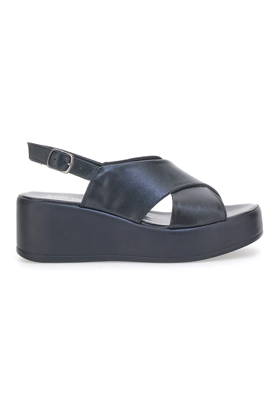 Sandali con Platform 279020 Neri 37 - MIO TEMPO - FashionsVida
