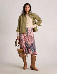 Denim Utility Jacket Green female