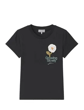 GANNI T-shirt e Polo Black - Ganni - FashionsVida