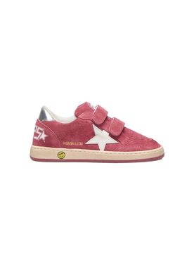 Ball Star Nappa Leather and Suede Sneakers with Laminated Star and Heel Tab Shoes
