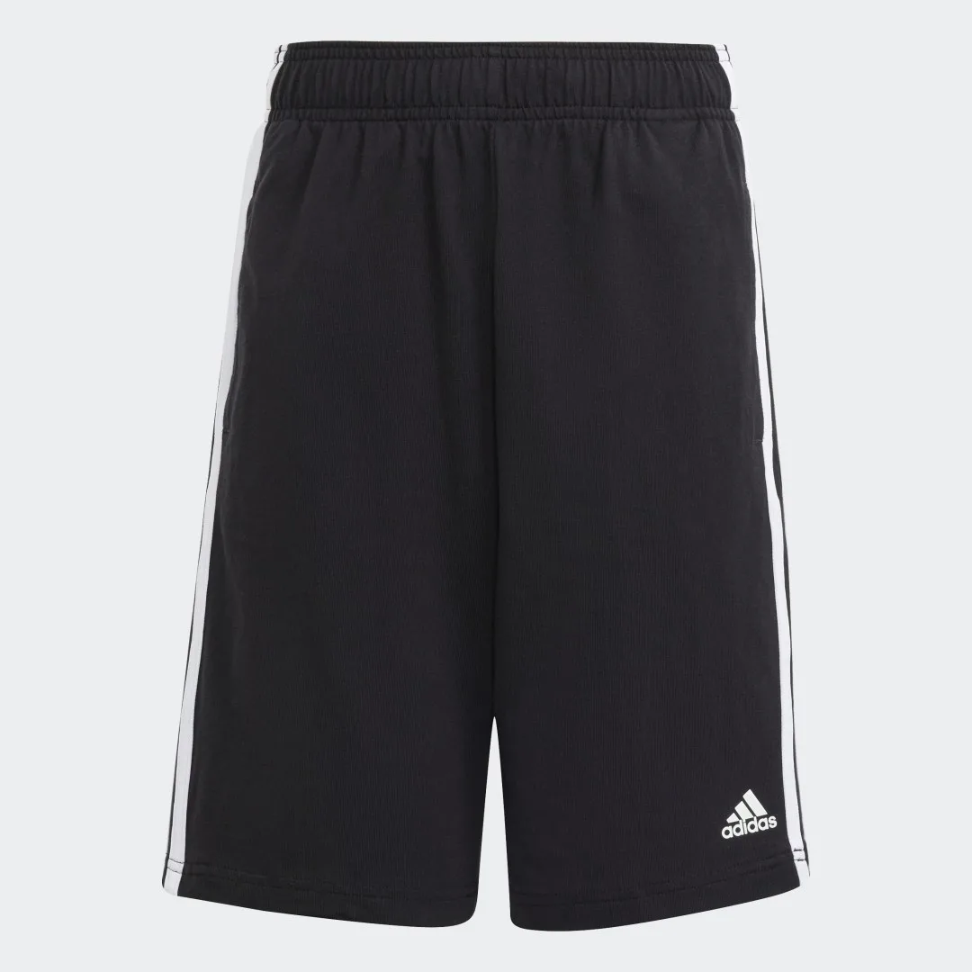 Short Essentials 3-Stripes Knit 7-8A Black / White - Adidas - FashionsVida