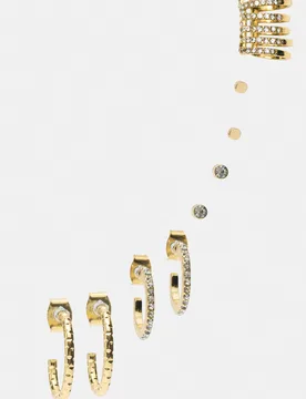 Pack Of Ear Cuff Earrings (Size: ) - Pull&bear - FashionsVida