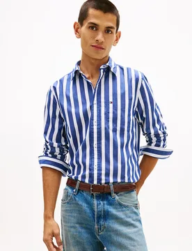 Camisa de caballero estampada de popelín - Tommy Hilfiger - FashionsVida