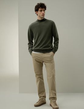Maglione Baby Cashmere S - Morbido Collo Alto Slim Fit
