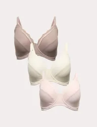 Pk Wired Full Cup Minimiser Bras C-H Pink Mix female