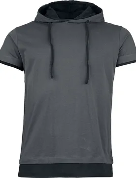 T-Shirt für Männer grau "Double Layer Shirt mit Kapuze" von - Männer - male - RED by EMP - FashionsVida
