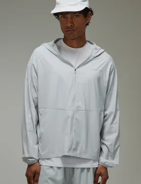 Mens Common Pace Lightweight Perforated Windbreaker - Light Grey - Size Large - boohooMAN - FashionsVida