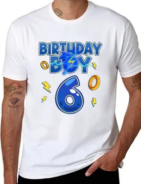 Birthday Boy 6Th Matching For Family, Funny Hedgehog Party Gift T-Shirt t shirt custom print t shirt man casual T-Shirt - Aliexpress - FashionsVida