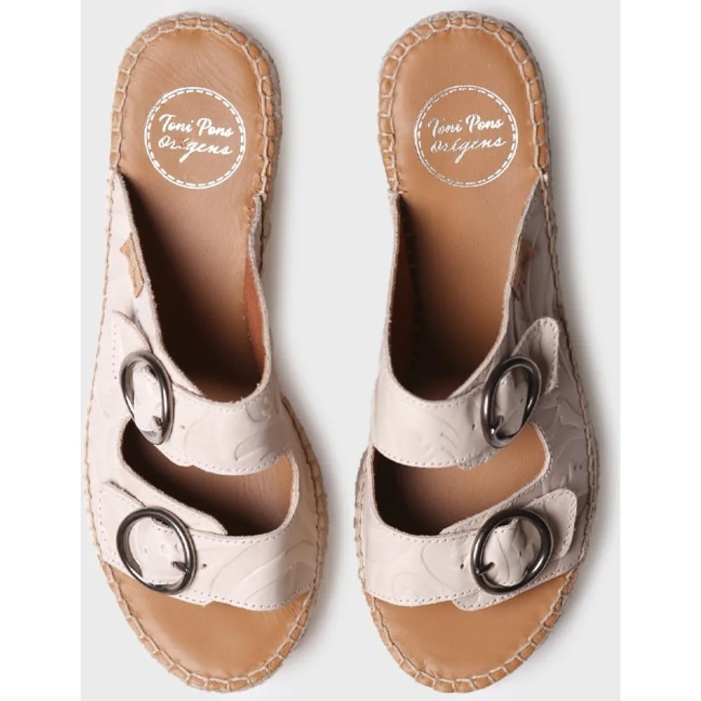 Alpargatas de plataforma de mujer de piel - Toni Pons - FashionsVida