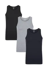 Pack Cotton Mens Basic Vests