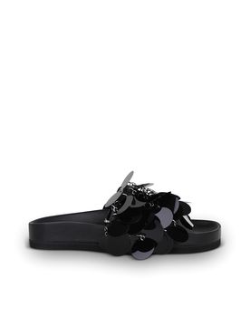 Sandali sliders con paillettes