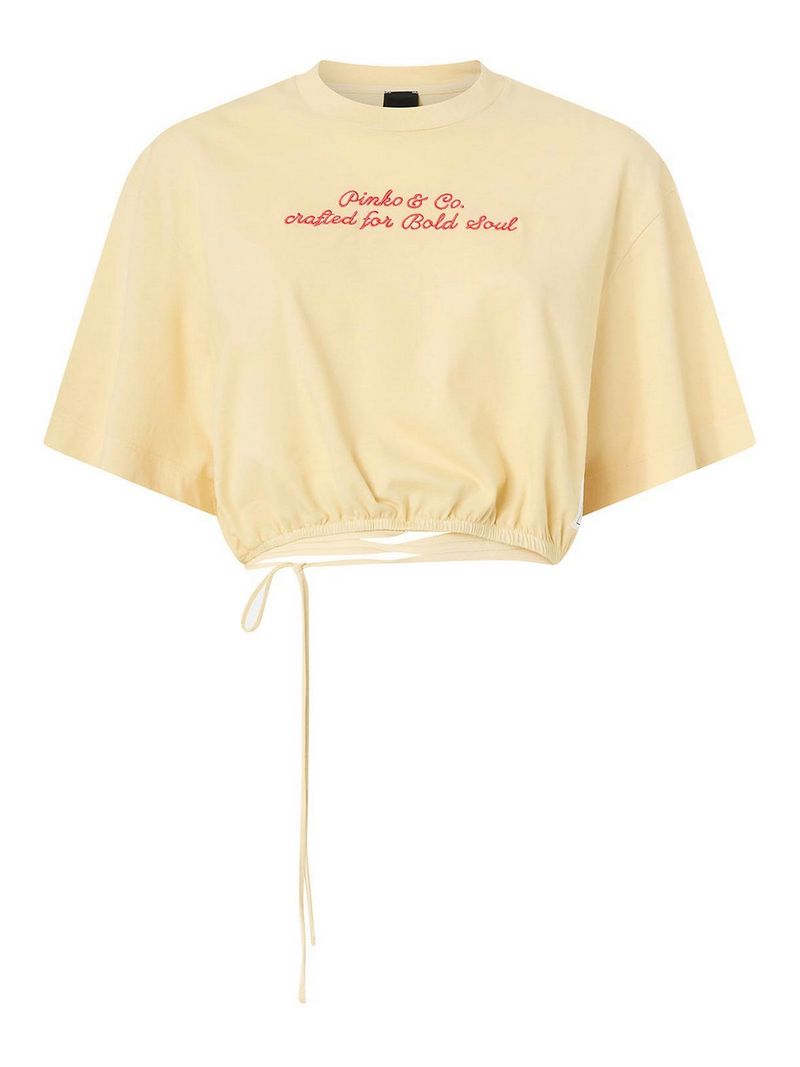 Pinko Top corto con logo scritto