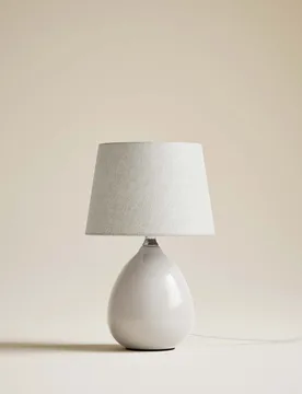 M&S Ceramic Table Lamp Cream - M&S - FashionsVida