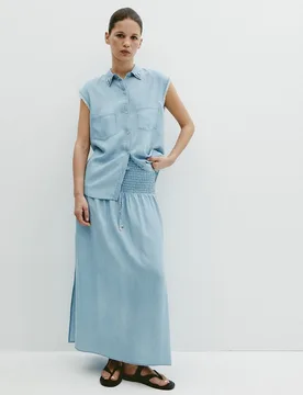 Sfera - Falda tencel lavada - Sfera - FashionsVida
