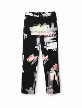 Pantalon droit collage BLACK XS female - Desigual - FashionsVida