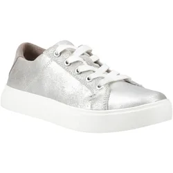 Kameron Leather Womens Silver Trainers - Size Uk 7
