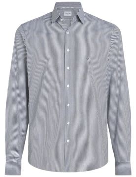 Camicia blu bianca a righe slim fit K10K113161