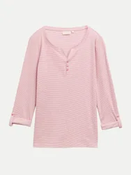 Langarmshirt mit Turn-Up-Funktion Rosa M