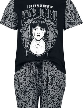 Schlafanzug - - Best Work - S bis XXL - für Damen - Größe M - schwarz - EMP exklusives Merchandise! - Frauen - female